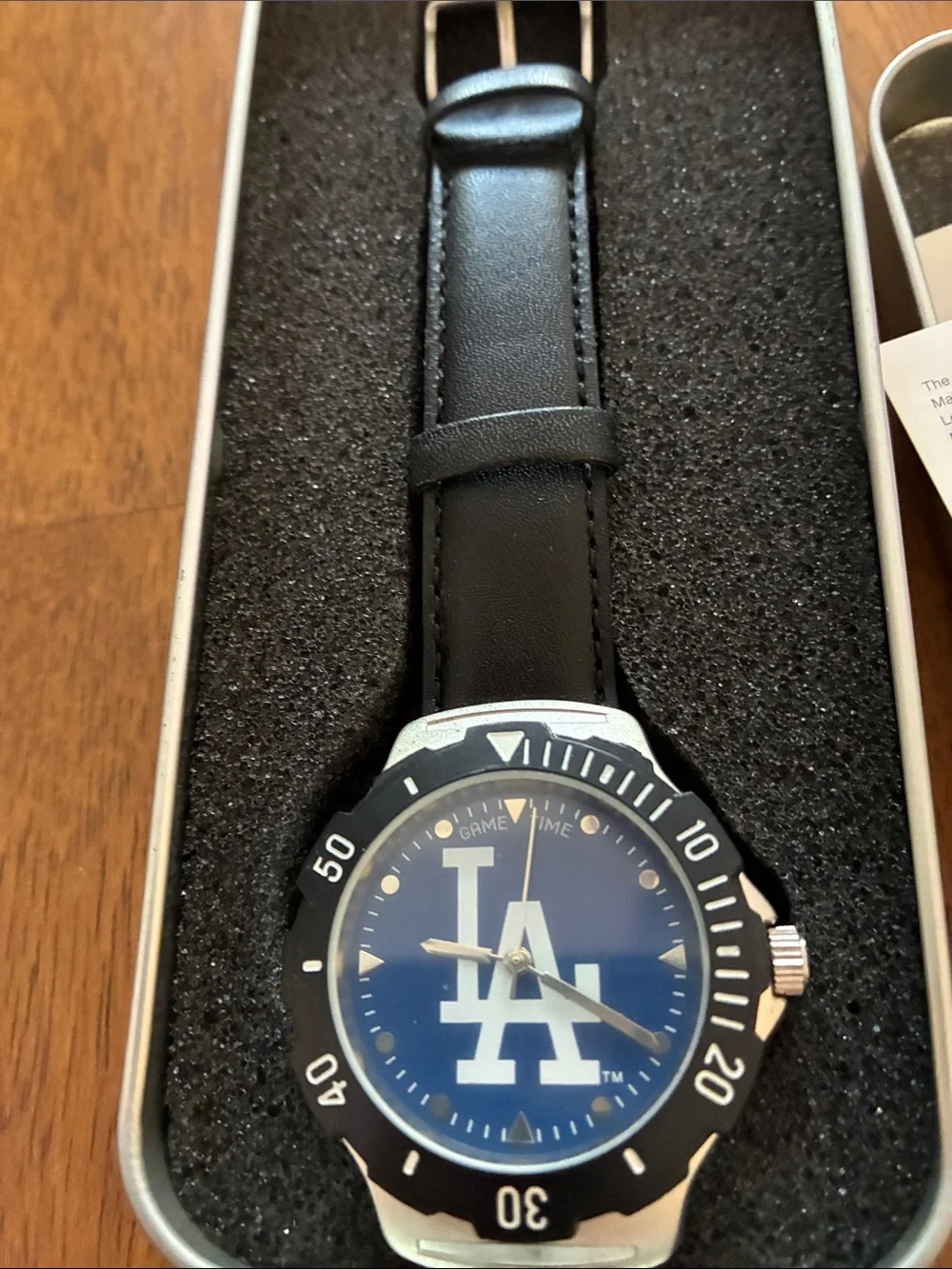 NEW Los Angeles Dodgers Blue Dial Watch with Black Strap